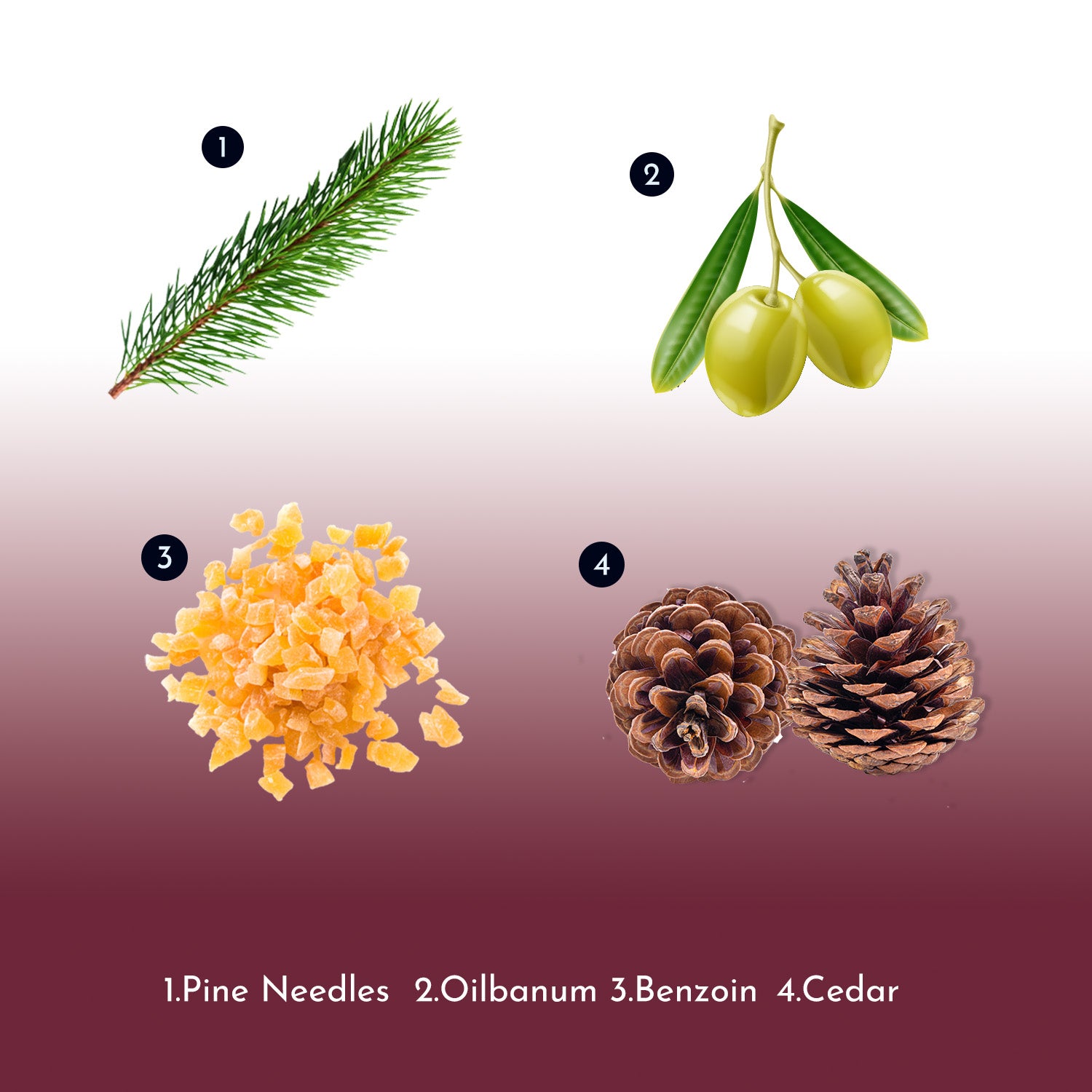 A collection of four natural elements used in Himaira&