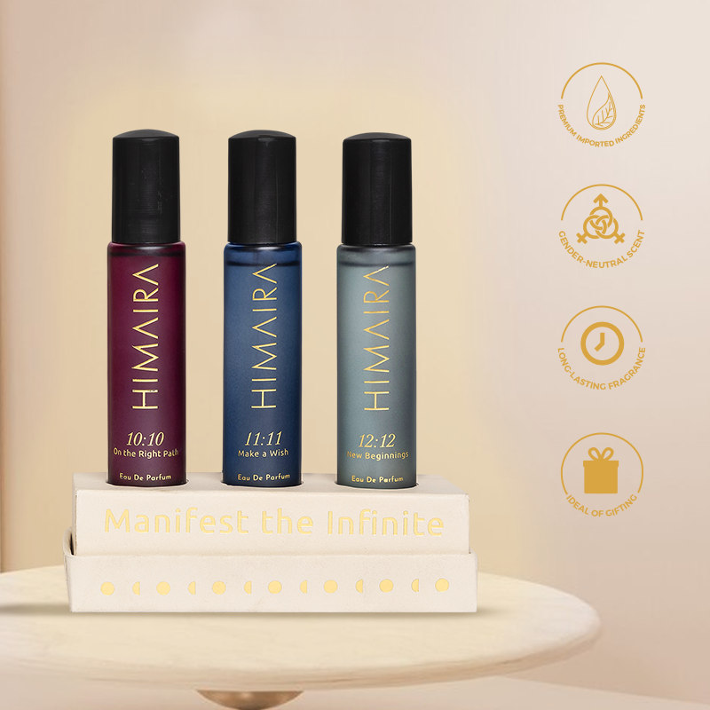 An image showing all the perfumes included in Himaira&